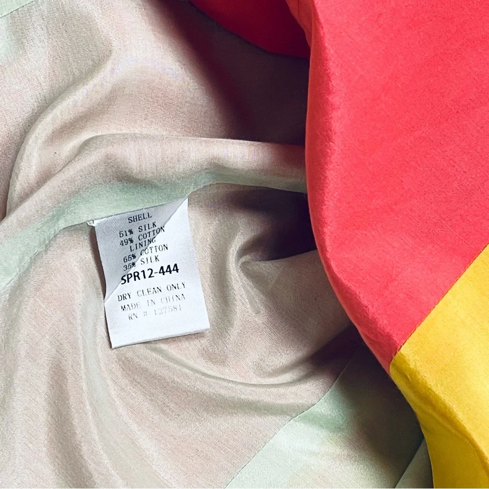 FRANCIS by Christian Francis Roth Silk Color-block Shift Dress - Picture 8 of 9